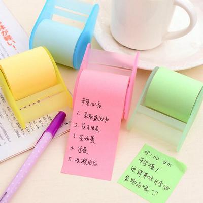 Creative Adhesive Sticky Note Dispenser - Reusable Tearable Memo Pads for Students