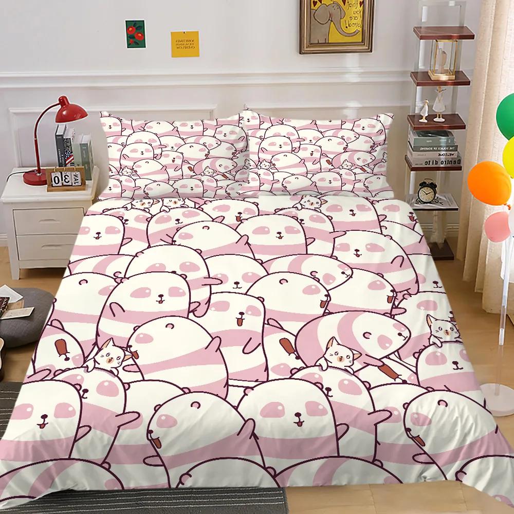 Cartoon Cute Animals Duvet Cover Colorful Lovely Comic Duck Polyester For Kids Boy Girls For Bedroom Decoration Queen King Size