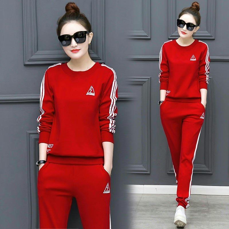 Women's Plus Size Sporty Two-Piece Set, Fashionable European & American Style 2025.