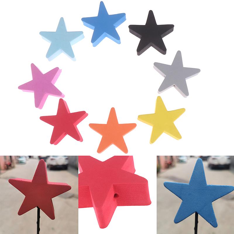 1Pc Colorful Five-Pointed Star Car Antenna Pen Topper Aerial Eva Ball Decor