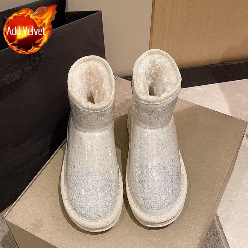 

Модные Нескользящие Легкие Водонепроницаемые Увеличивающие Рост Зимние Ботинки для Женщин Шикарные и Элегантные Высококачественные Меховые Ботинки Готическая Женская Обувь 36