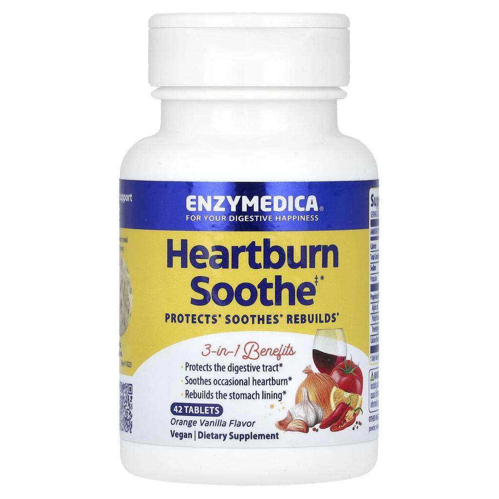 Heartburn Relief, Orange Vanilla, 42 Tablets