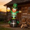 Automatic Inflating Patricks Decoration With Polyester And Illuminated Effect For Night Display