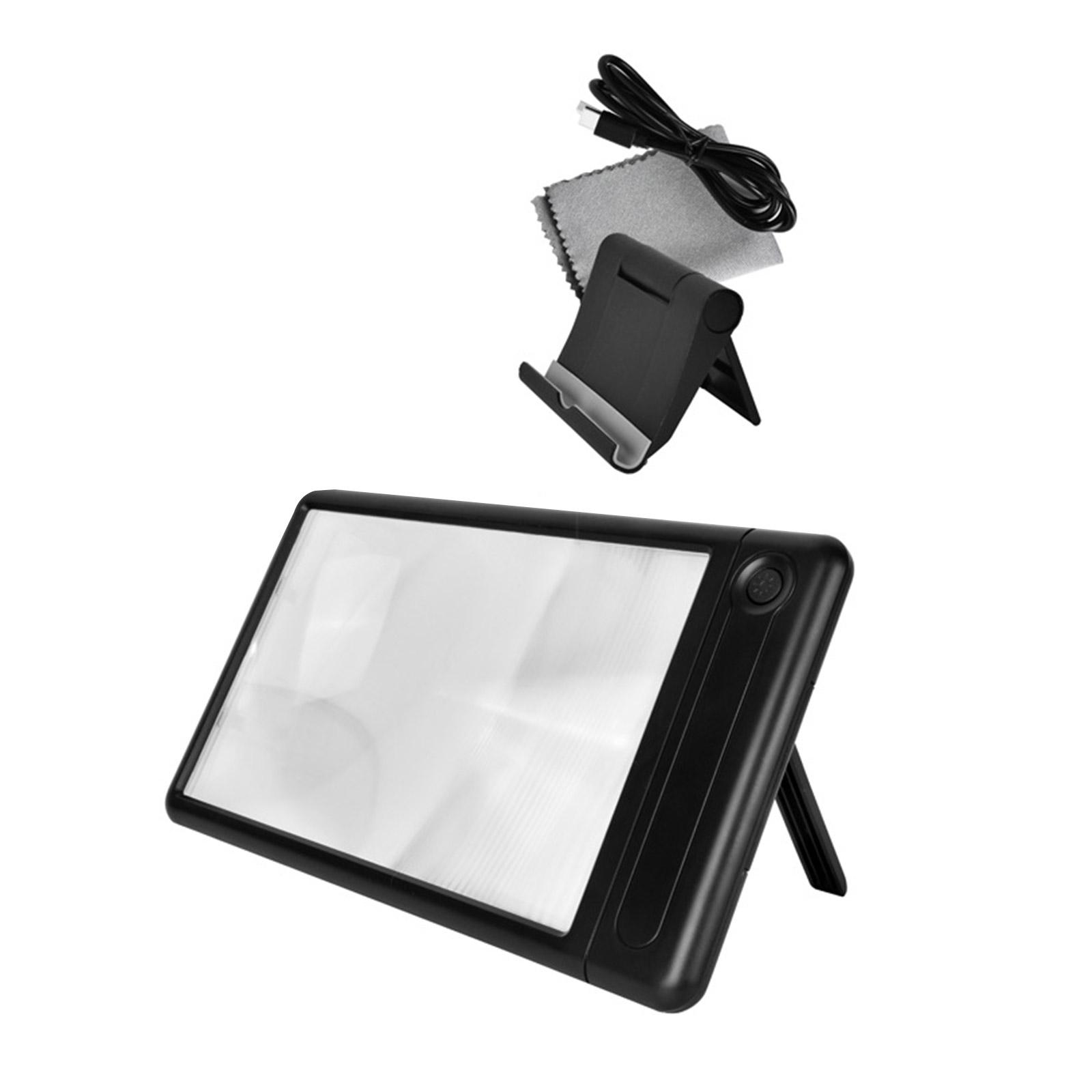 

Повносторіннє збільшувальне скло 4-кратне збільшувальне скло з 43 яскравими світлодіодами та регульованою підставкою для людей похилого віку та книголюбів