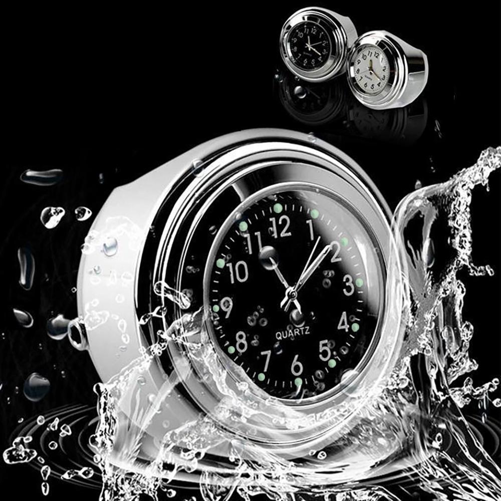 Motorcycle Handlebar Clock Aluminum Quartz Luminous Watch Night Vision Waterproof Shockproof Buckle Motobike Bicycle Watch