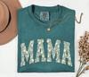 Vintage Floral Mama T-Shirt, Retro Spring Mom Tee Comfort Colors