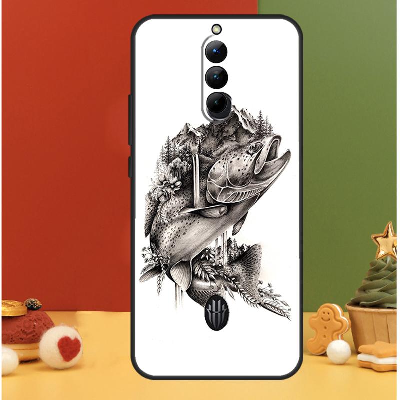 Vintage Trout Fishing Case For ZTE Nubia Red Magic 9 Pro Plus RedMagic 8 8S Pro Plus 6 7 6S 7S Pro 5G 5S 6R Cover