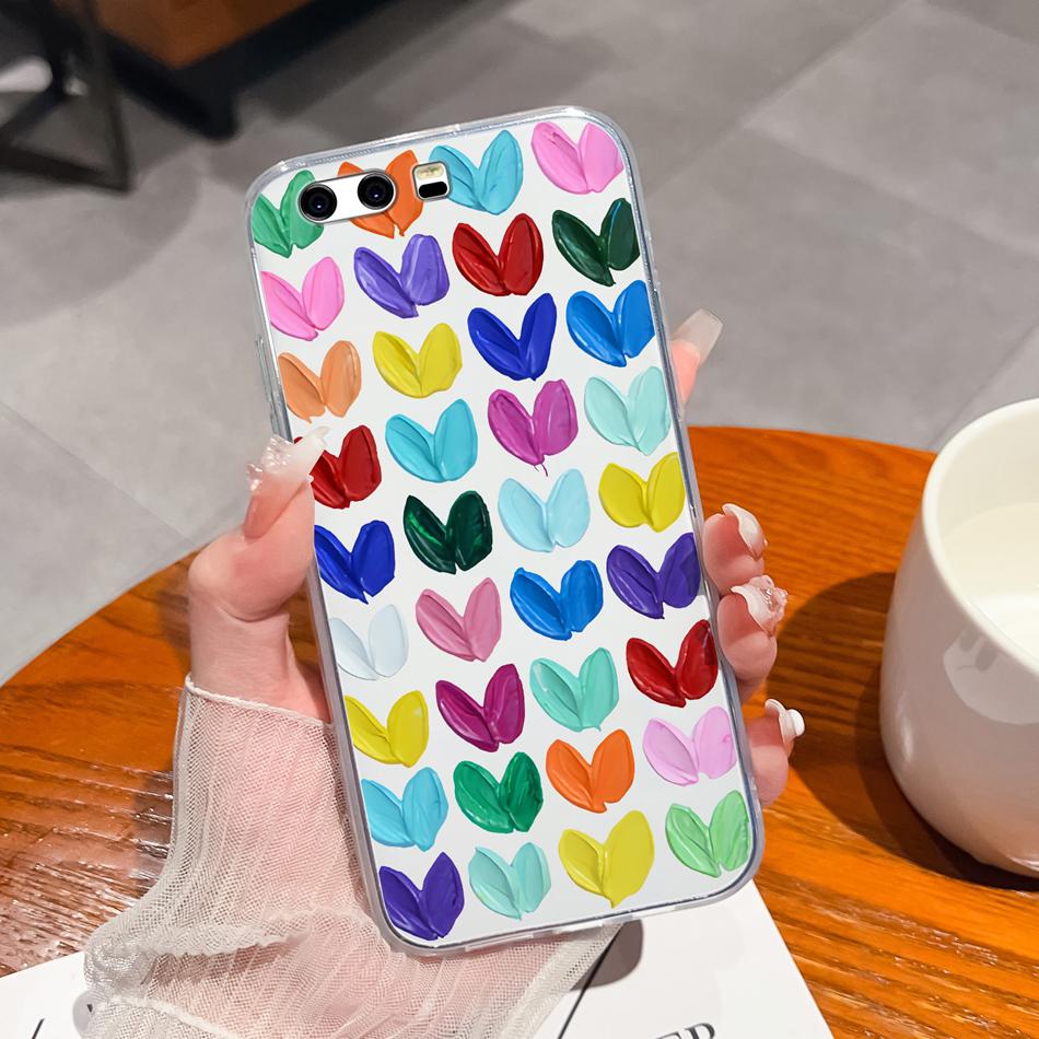 Per Huawei P10 Lite P10 Plus Custodia per Telefono Stile Casual Fantasie Silicone Morbido TPU Trasparente Leggera Copertura Per Huawei P 10+ Funda