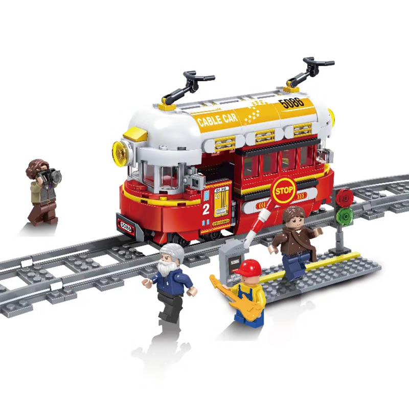 02008 City Heavy -Haul Cargo Passenger Steam Train Set  Building Blocks Bricks Boy Toys Gift