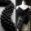 85x20cm Grape Bubble Yarn Fabric Creative Heat Setting 3D Lace Fabric for Fashion Design DIY Sew Wedding Dress Clothing Supplie