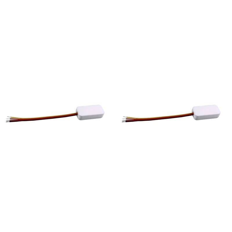 

ABFS 2X DC3-24V Mini Penetrable Microwave Radar Motion Sensor Switch - Auto Light On/Off, 30S Delay, For Closet, White білий