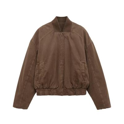 Chaqueta Bomber TAOP&ZA para Mujer Primavera 2026 Efecto Ante 0695071
