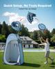 Pop Up Shower Tent, Instant Portable Privacy Tent Changing Room with Hanging Bag, Ground Stakes, Ropes, Carry Bag, 190T Polyester with Silver Coating,