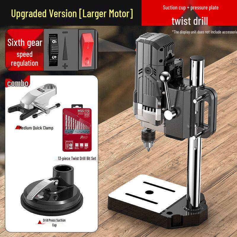 High-Precision 220V Bench Drill: Industrial Grade, Multi-Functional, High Power Milling & Drilling Machine for Households.