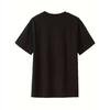 Men's Oversized Black Graphic Tee with LA Los Angeles Back Print, Short Sleeve Crew Neck Soft Cotton Streetwear for Casual Daily Wear