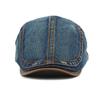 Spring Summer Denim Hat Men's Beret British Vintage Peaked Cap Women's Forward Cap