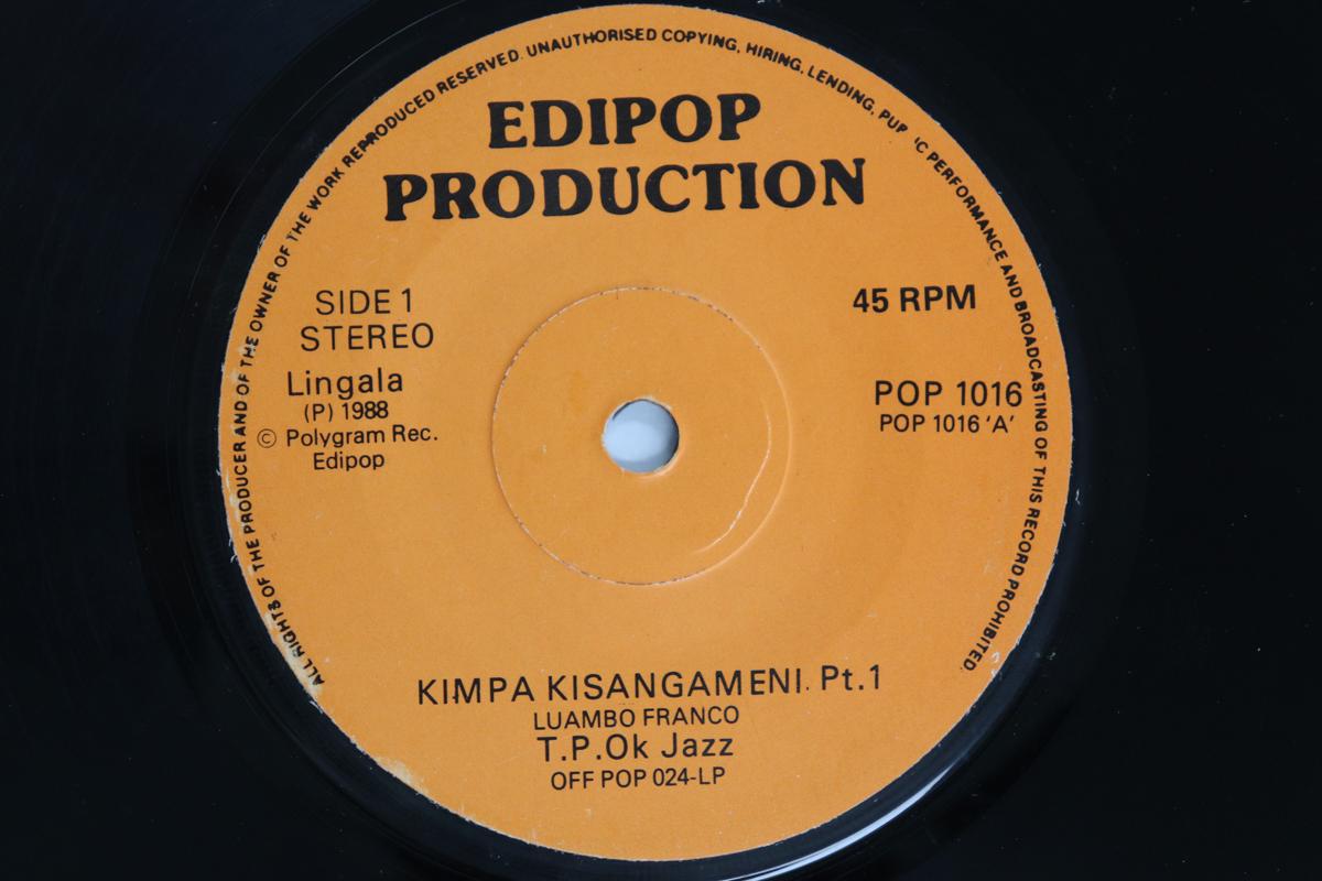 

7inch Record T.P.OK JAZZ - Kimpa Kisangameni POP1016 EDIPOP PRODUCTI 1988 Kenya World Music Used