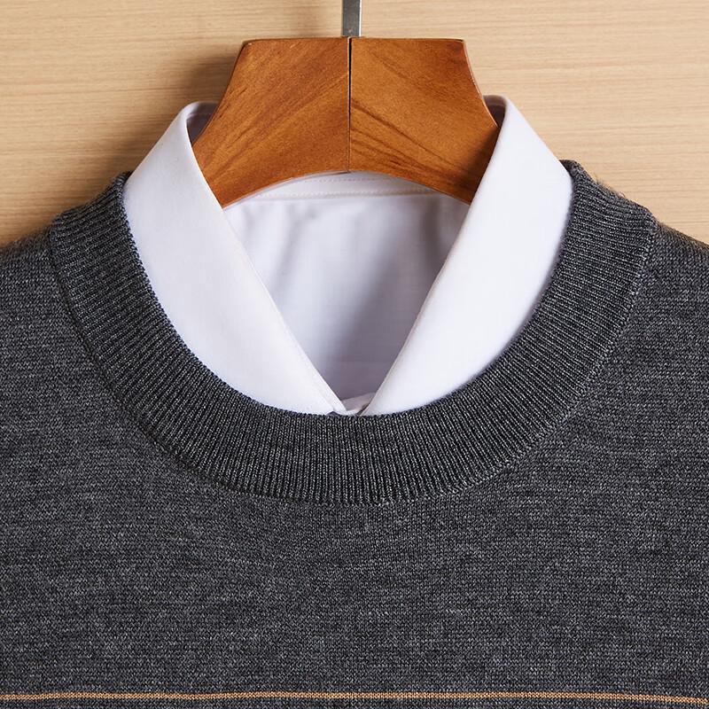 Hengyuanxiang Men's Thickened Machine Washable Half-High Neck Wool Sweater