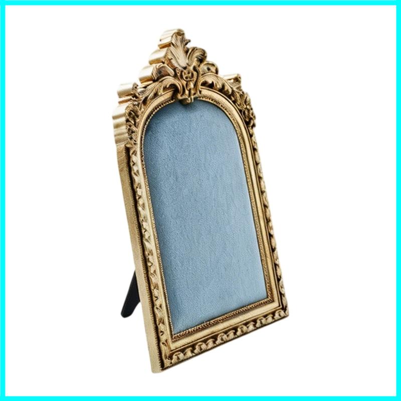 X6HE Ornamental Resin Jewelry Holder Photo Frame Earring Organization Decorative Shelf for Home and Shop Displays