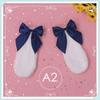 1Pair Bunny Ears Hair Clips Ribbon Bow Hair Clip Costume Headwear Cosplay