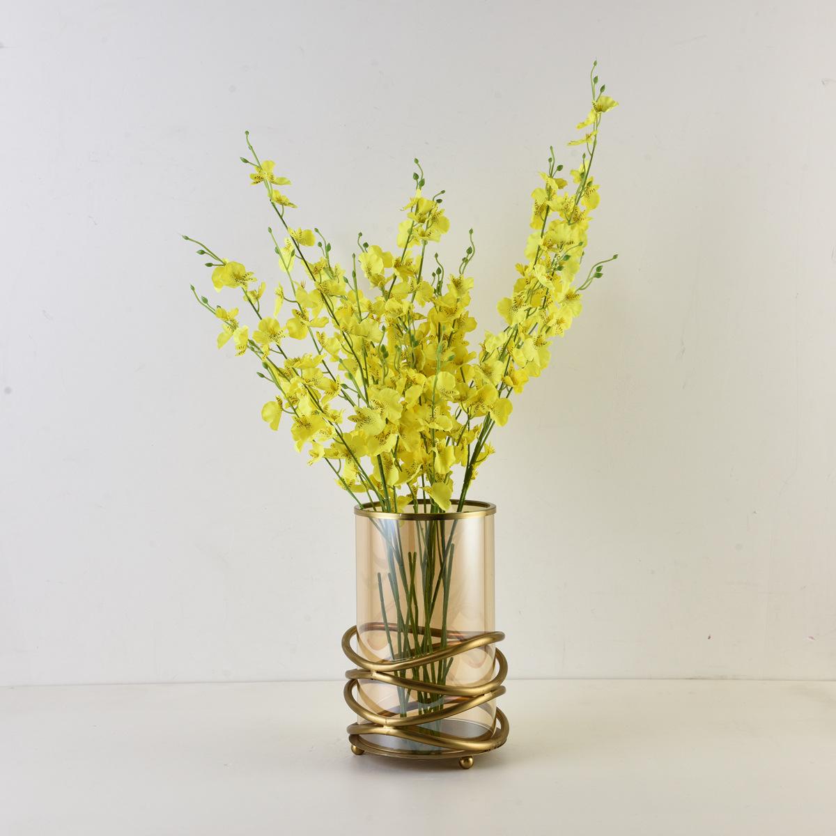 Modern Minimalist Metal & Glass Flower Vases - Home Decor & Restaurant Ornaments