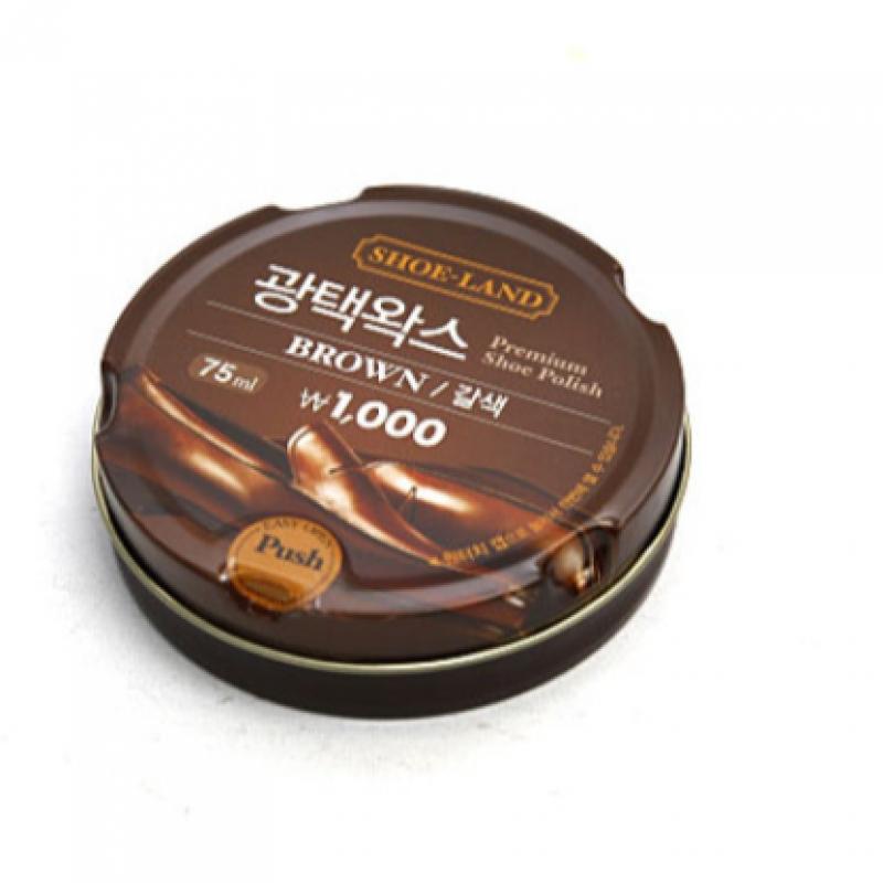 Daiso One Touch Cap Shoe Polish  Large  Brown 