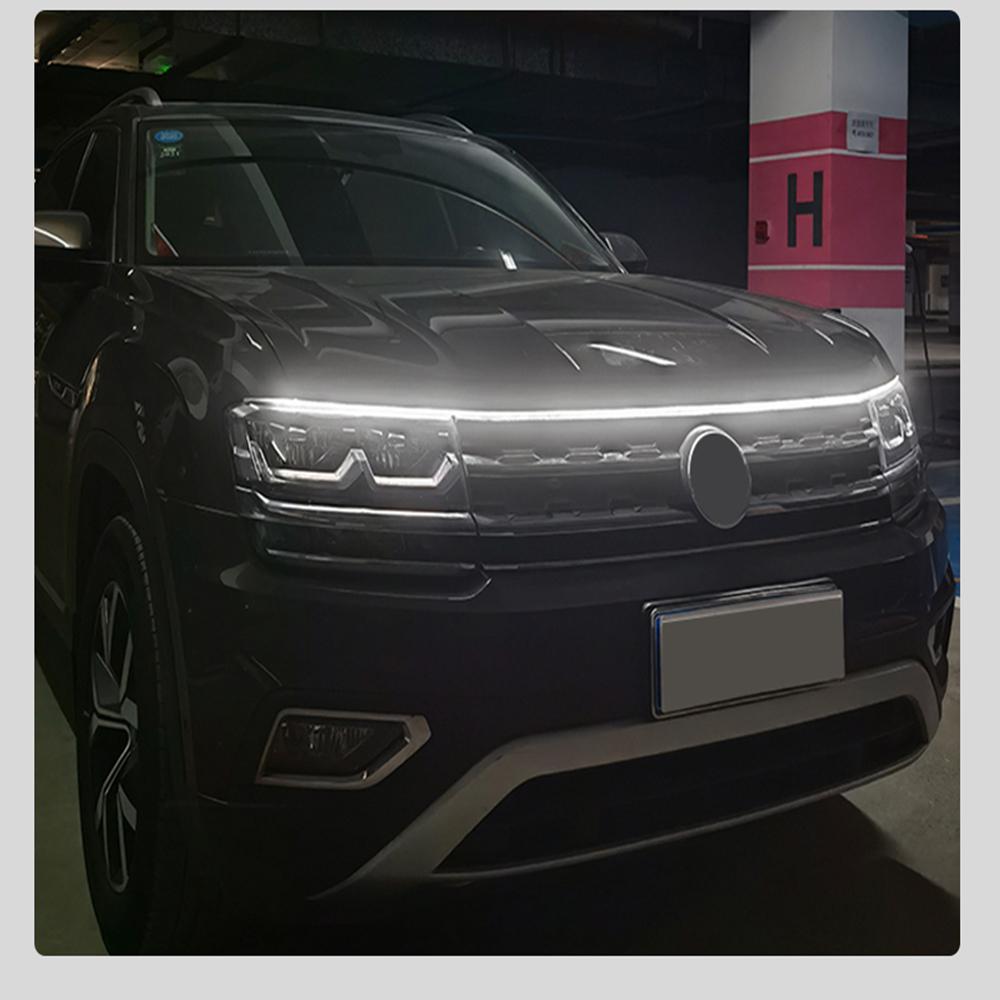 120Cm Car Hood Led Daytime Running Light Strip Waterproof Flexible Lamp Decor