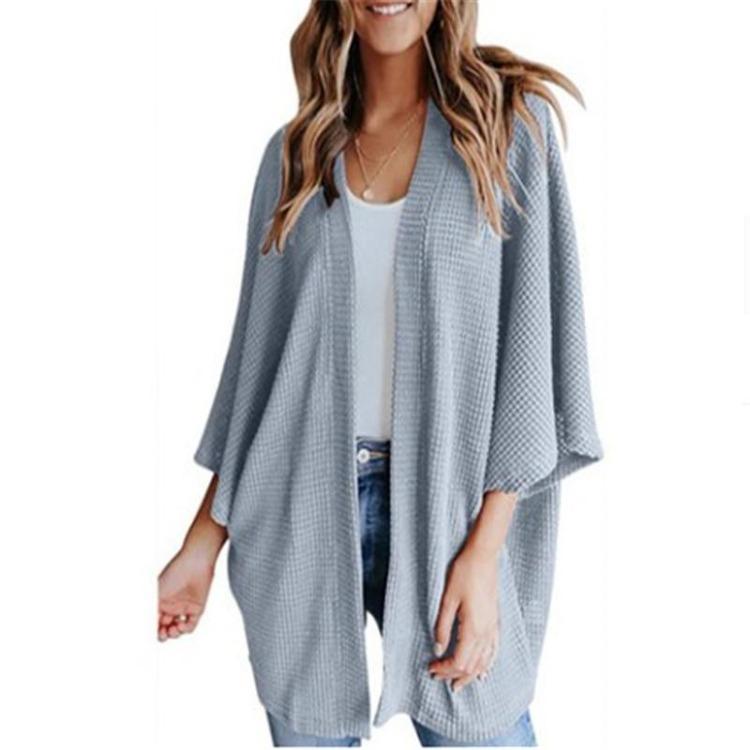 2024 Women's Loose Knit Sweater Cardigan Autumn Winter New T-shirt Top Clothing