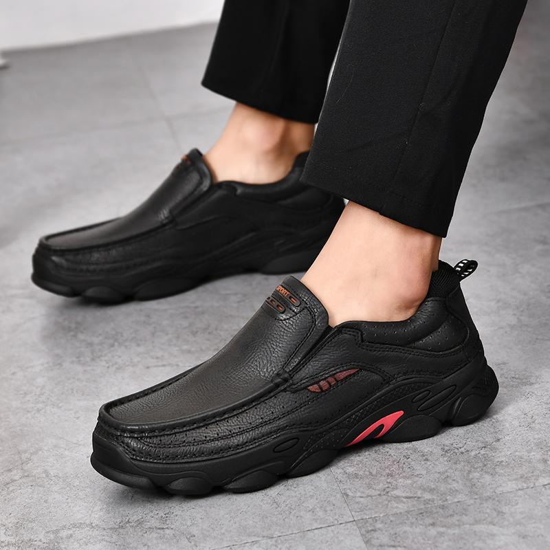 Fashion New Handmade Men Casual Shoes Leather Business Dress Shoes Fashion Outdoor Office Loafers Flats Antiskid Walking Driving Shoes