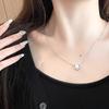 Love Imitation Opal Stone Necklace Women'S Light Luxury Niche Design Sense Year Fashion Gemstone Zircon Women