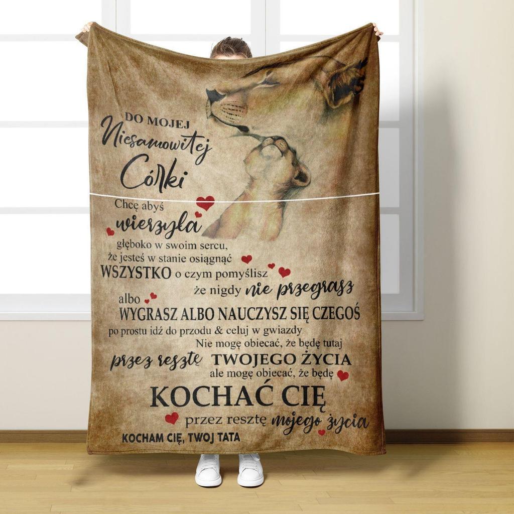 Customizable Flannel Blanket - English Envelope Series, Perfect Mother's Day Gift