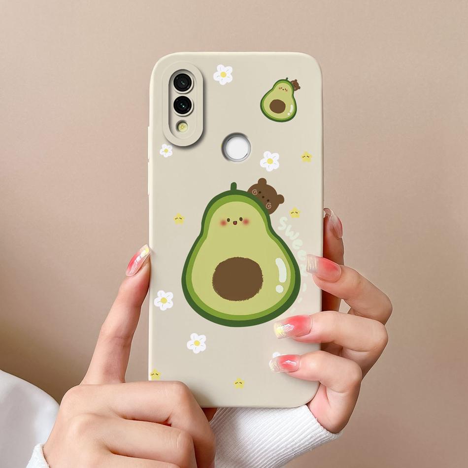 Case Cover For Redmi 7 Cartoon Soft Smooth Liquid Silicone Full Protection Anti Choc Phone Cover For Xiaomi Redmi7 Bumper Fundas