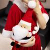 Santa Claus Stuffed Figure With Soft Short Pile For Christmas Party Gifts And Decor