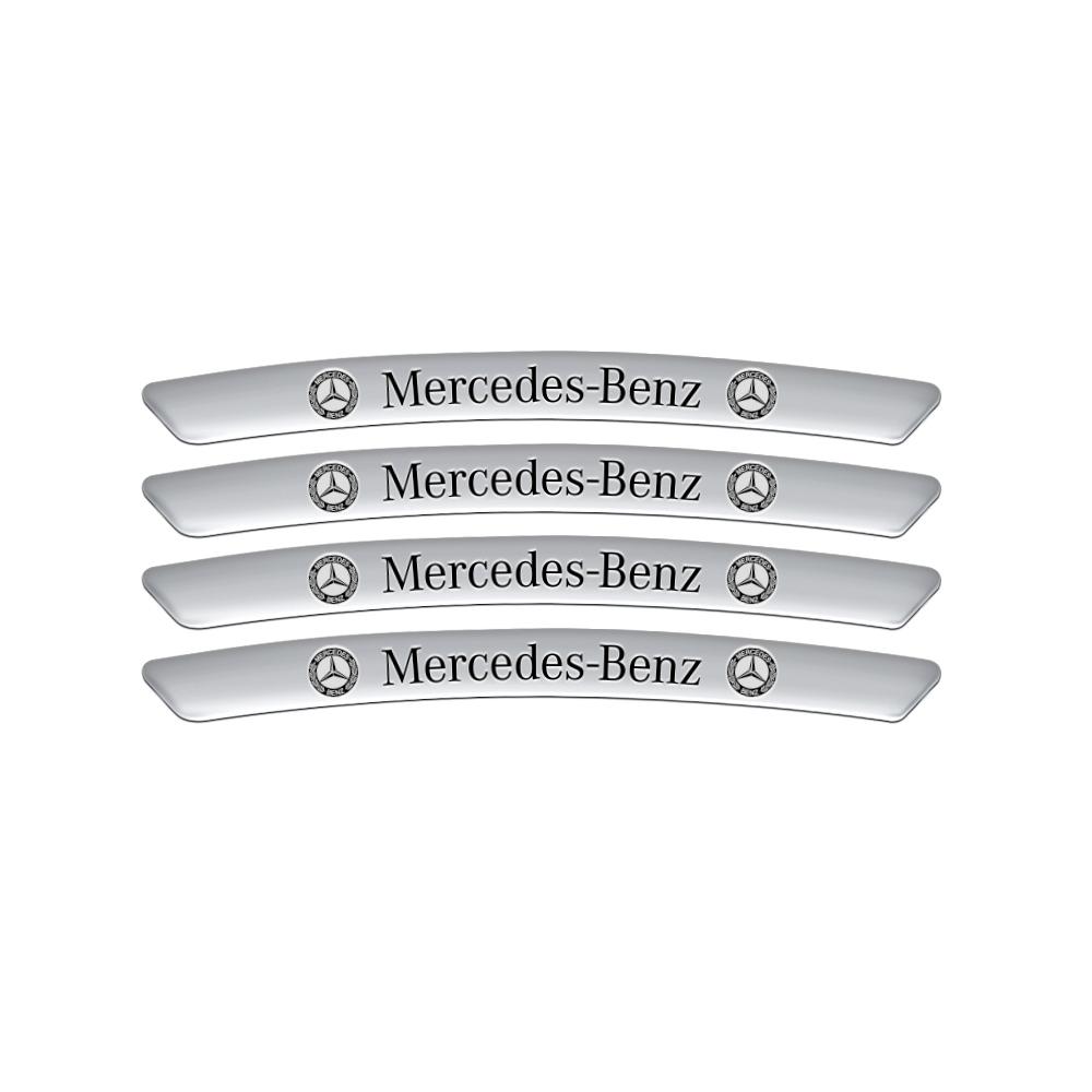 4pcs Car Shape Wheel Rim Sticker Decoration Accessories For Mercedes Benz AMG W168 W211 W212 W213 CLE GLA C180 GLC GLA W203 W204