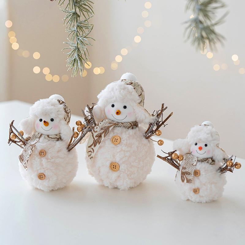 1PC Knitted Handmade Christmas Modern Simplicity Ornament Atmosphere Doll Desktop Plush Multi-element Festival