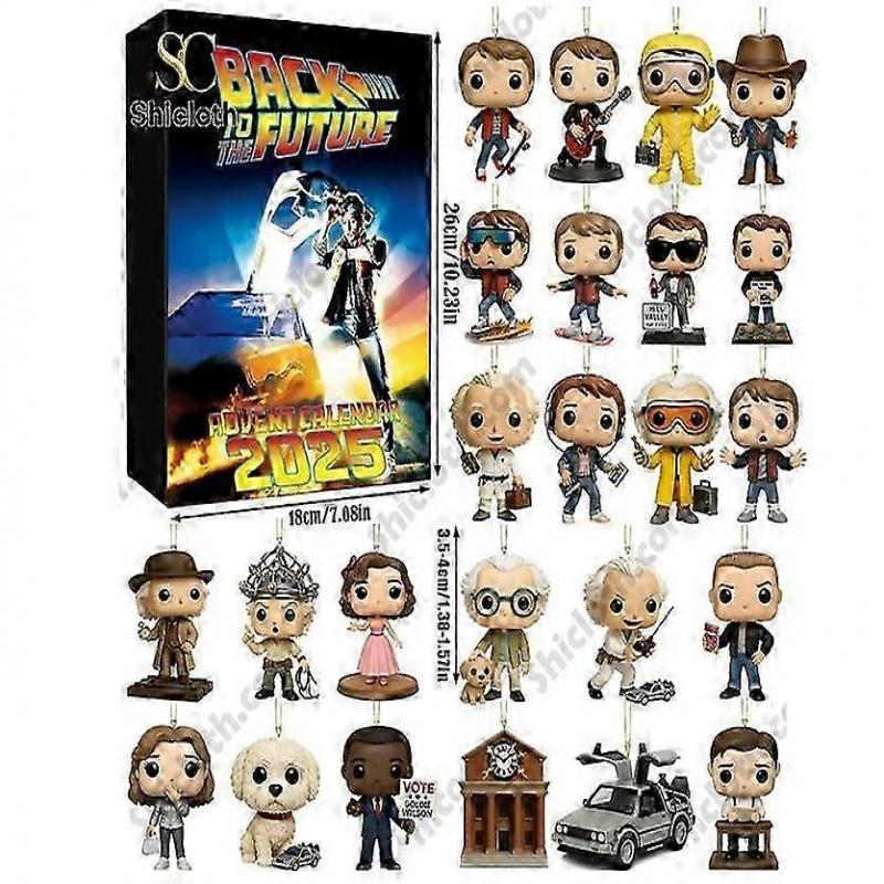 Back To the Future Advent Blind Box Christmas Tree Decoration Acrylic Pendant