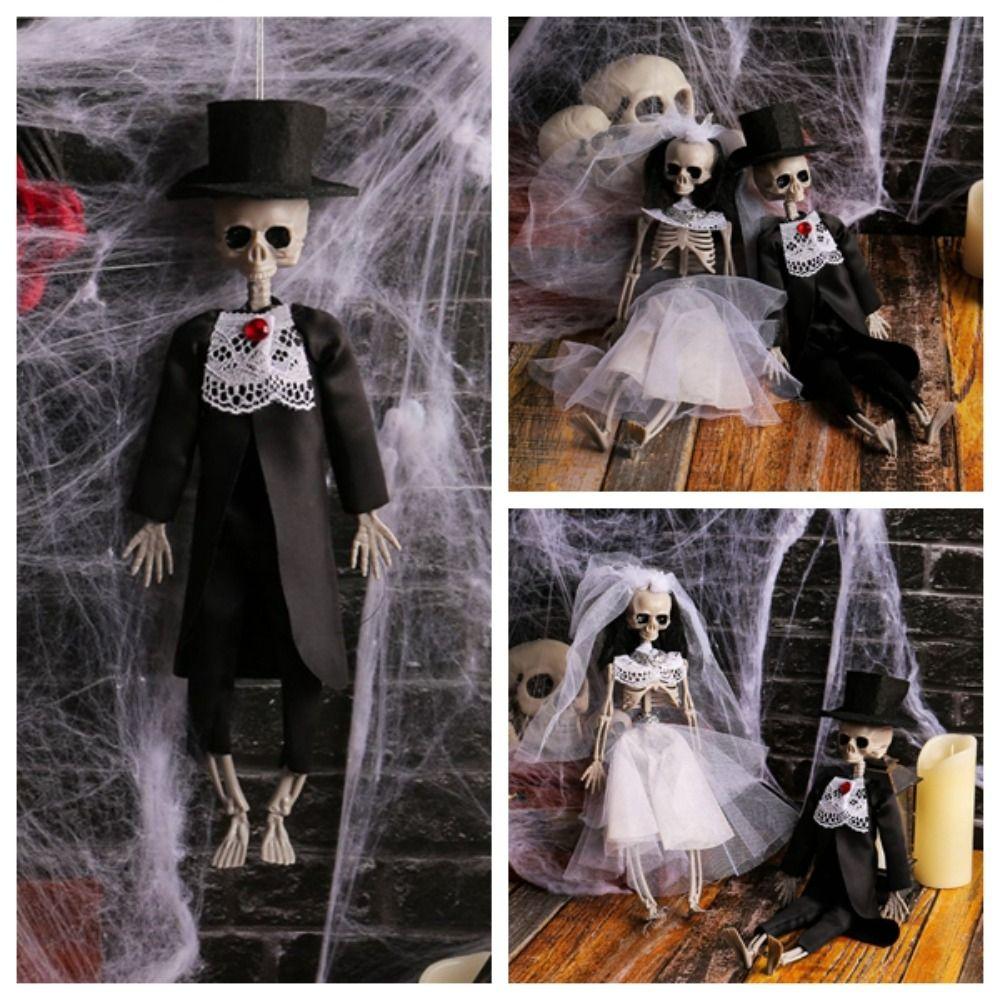 Hanging Ghost Bride Pendant Scary Halloween Decoration Skeleton Ornaments  Haunted House