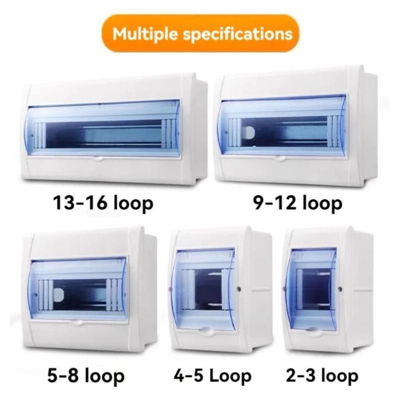 2-16 Ways Electric Box Cover Outdoor Waterproof Loop Distribution Box For Circuit Breaker Panel Case