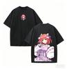 Vintage Mode Personalisiertes Kurzarm-T-Shirt, Nino Nakano Date A Live Gewaschenes Anime-T-Shirt, Exklusiv Für Fans T-Shirt