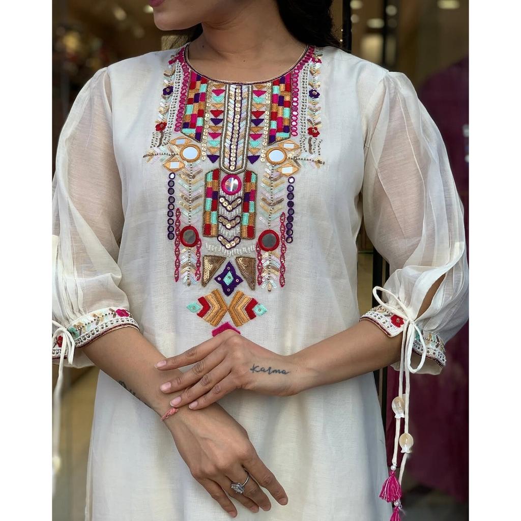 Wunderschönes Indisches Damen Kurti Salwar Anzug Bollywood Partykleidung Kurta Hose Dupatta VFP-1795a