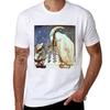 Julbocken Yule Goat Greetings John Bauer Tshirt Basic Simple Casual Short Sleeve Tee Tshirt