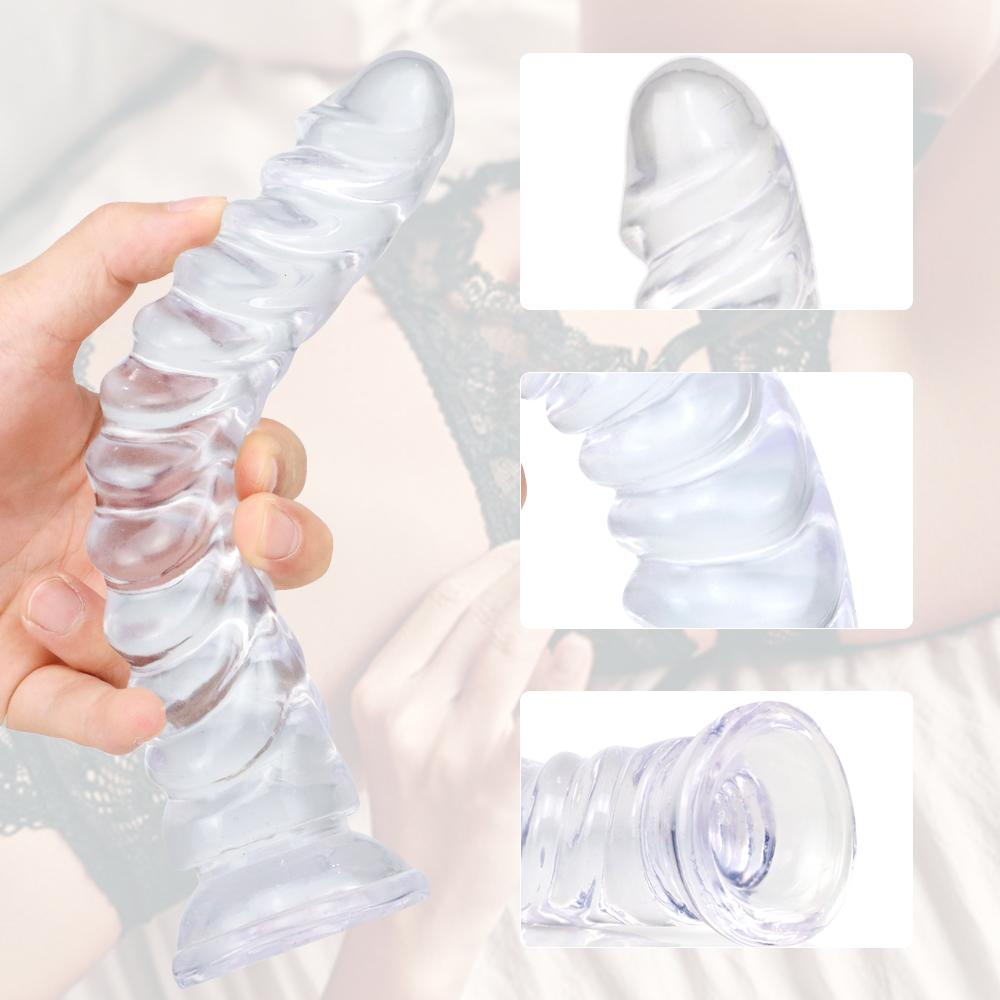 Realistisk dildokan for kvinner RUNYU Sexleketøy Fake Penis Anal Butt Plug