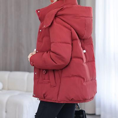 Korean Style Women Short Winter Coat Thick Warm Padded Jacket Removable Hood Fashion