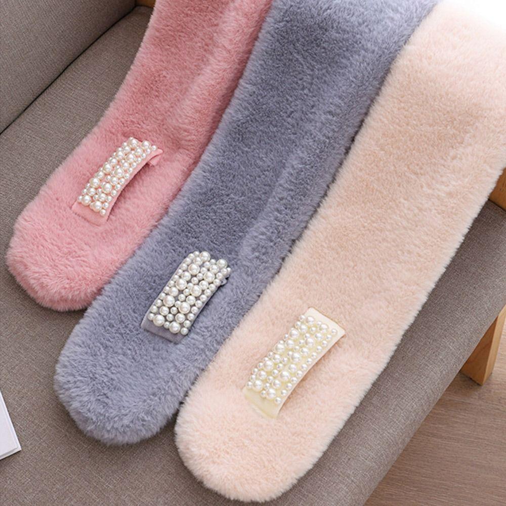 Thickened Winter Scarf Faux Rabbit Fur Faux Fur Scarf Korean Neck Warm Ring  Outdoor