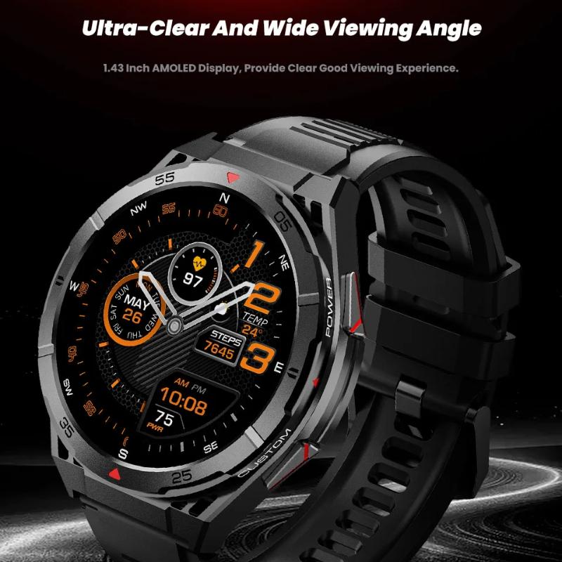 2025 Nowy Oryginalny Smartwatch GPS Ultra 466*466 HD Wyświetlacz AMOLED Sportowy Kompas Połączenia BT Wodoodporny IP69 Smart Bransoletka Dla HUAWEI