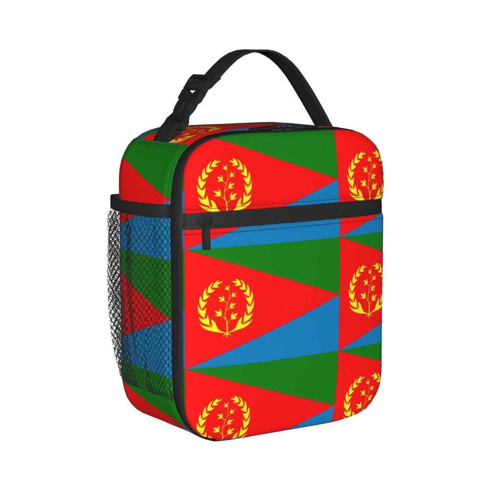 Eritrea Flag Lunch Bag Fashion Lunch Box Outdoor Picnic Portable Thermal Lunch Bags For Women Oxford Graphic Cooler Bag