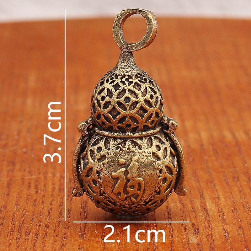Wutai Mountain Brass Prajnaparamita Sutra Bell Keychain Pendant