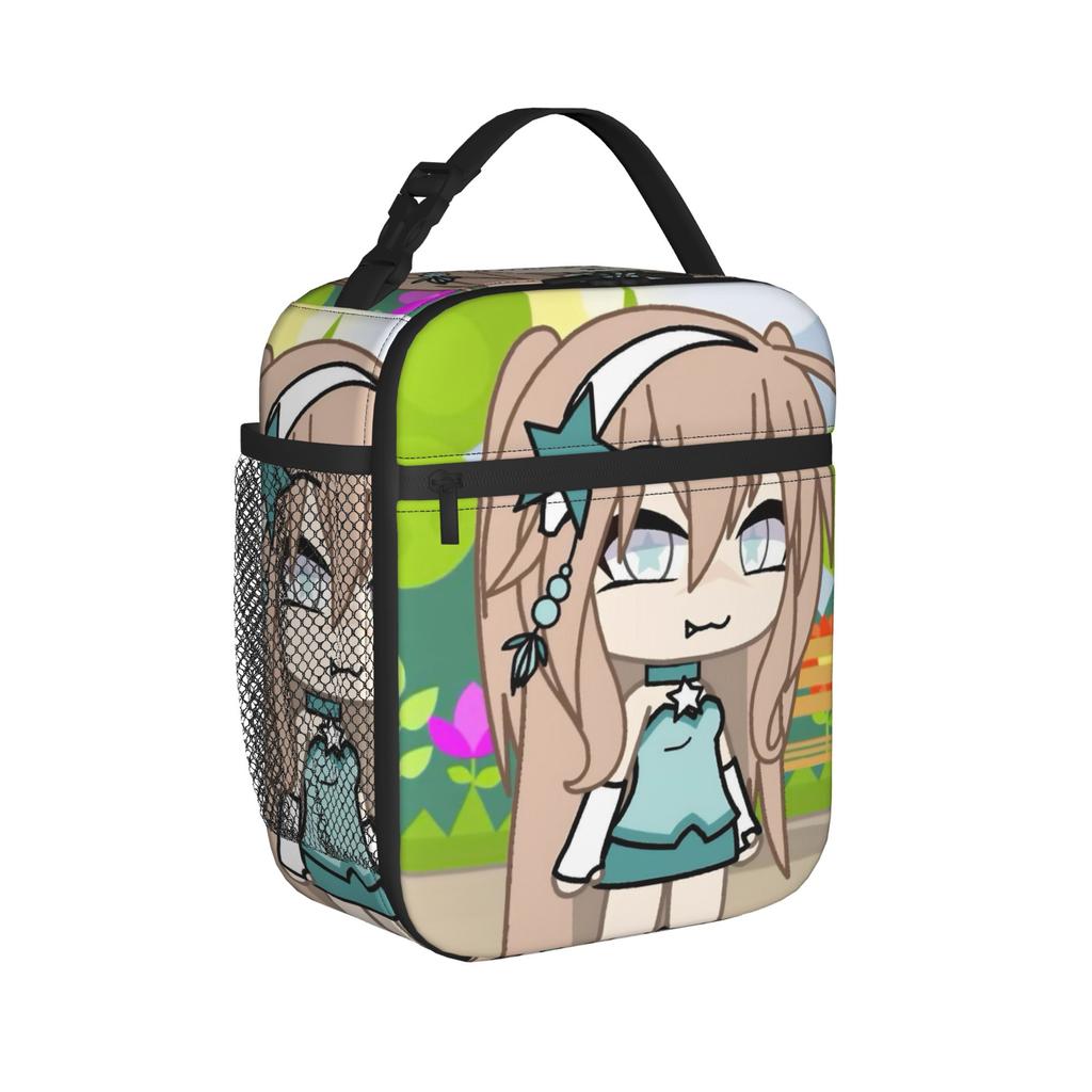 Gacha Life Cartoon Insulated Lunch Bag for Men Women Food Bag Portable Thermal Cooler Lunch Boxes For Travel