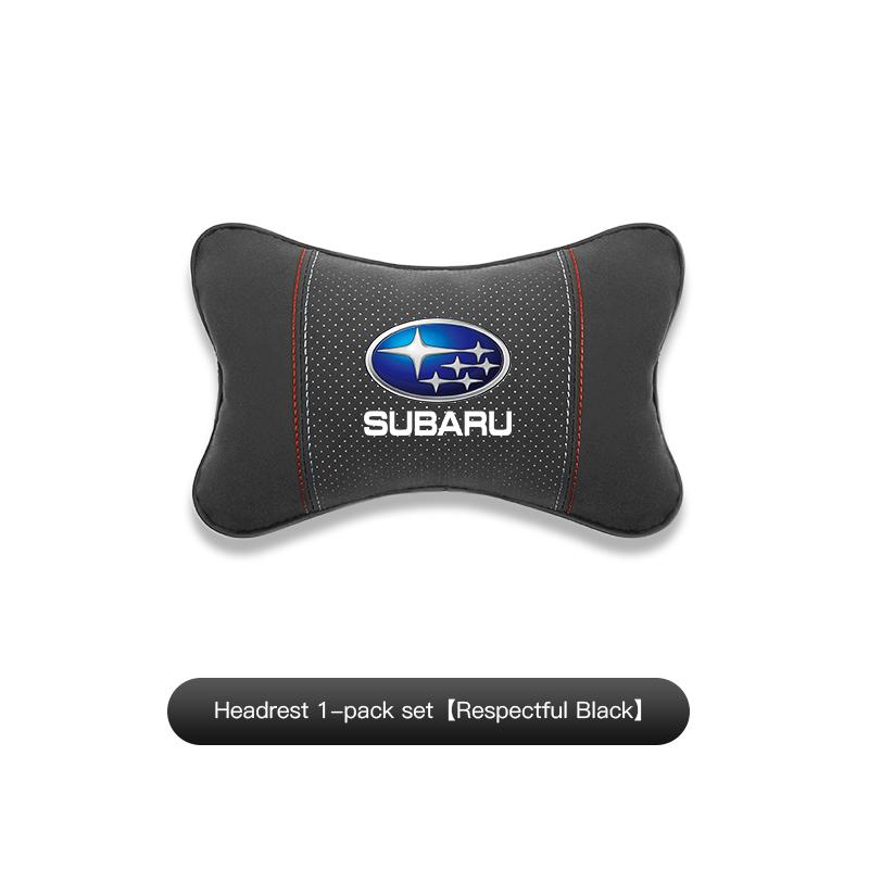 For Subaru BRZ Crosstrek Legacy XV Forester WRX 2006 STI Suede Car Neck Pillow Headrest Lumbar Support Pillow Spine Protect Key foi0