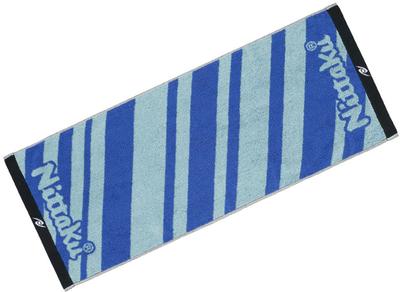 Nittaku Table Tennis Mid Towel with Terry Cloth Blue NL9276 Towel, Two-Tone Front, (09),